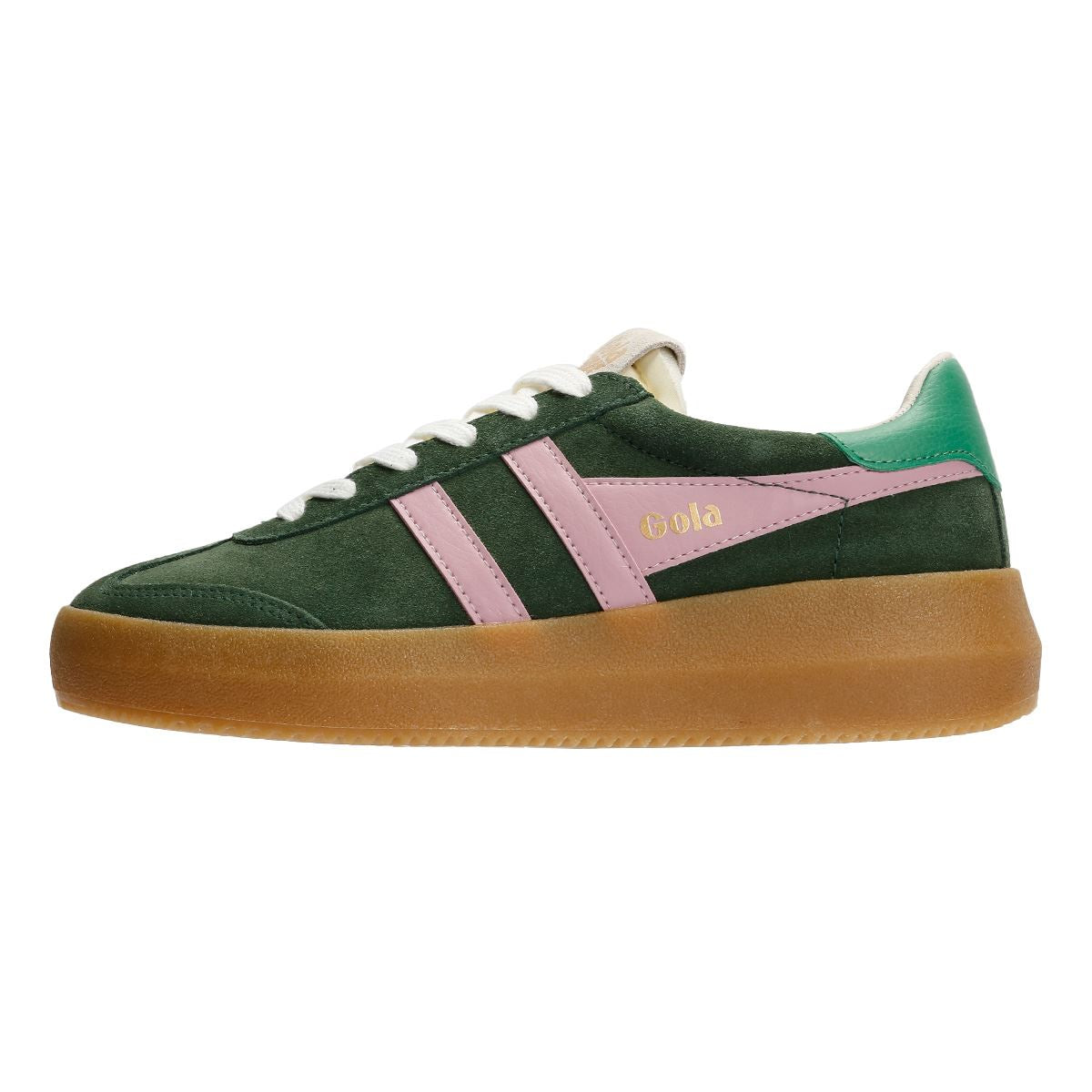 Gola Athena Suede Women's Evergreen/Candy/Jade Trainers