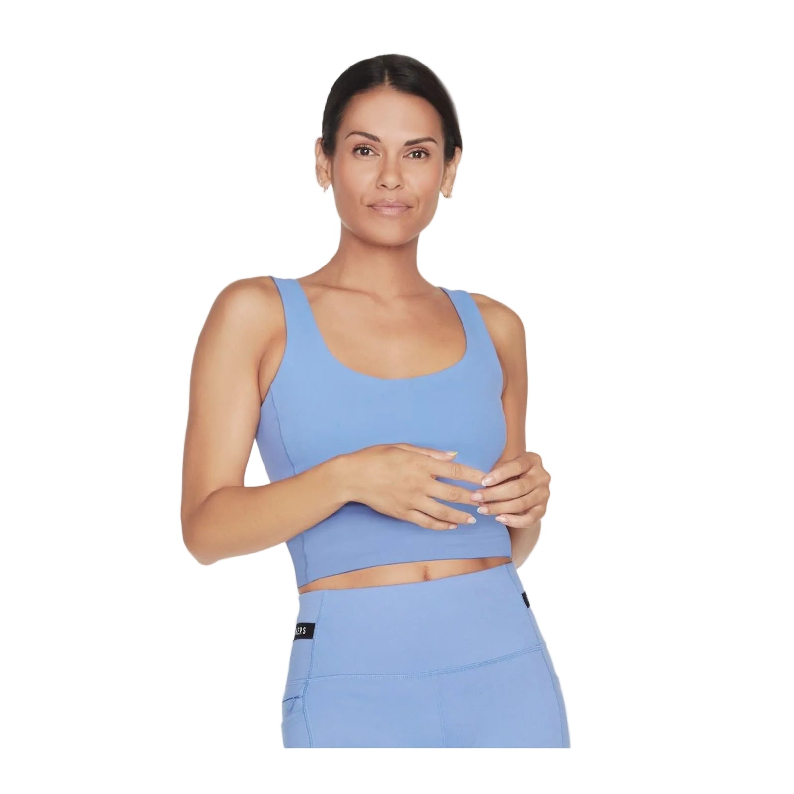 Skechers Performance Goflex Joy Longline Bra Nylon Women's Blue Sports Bra