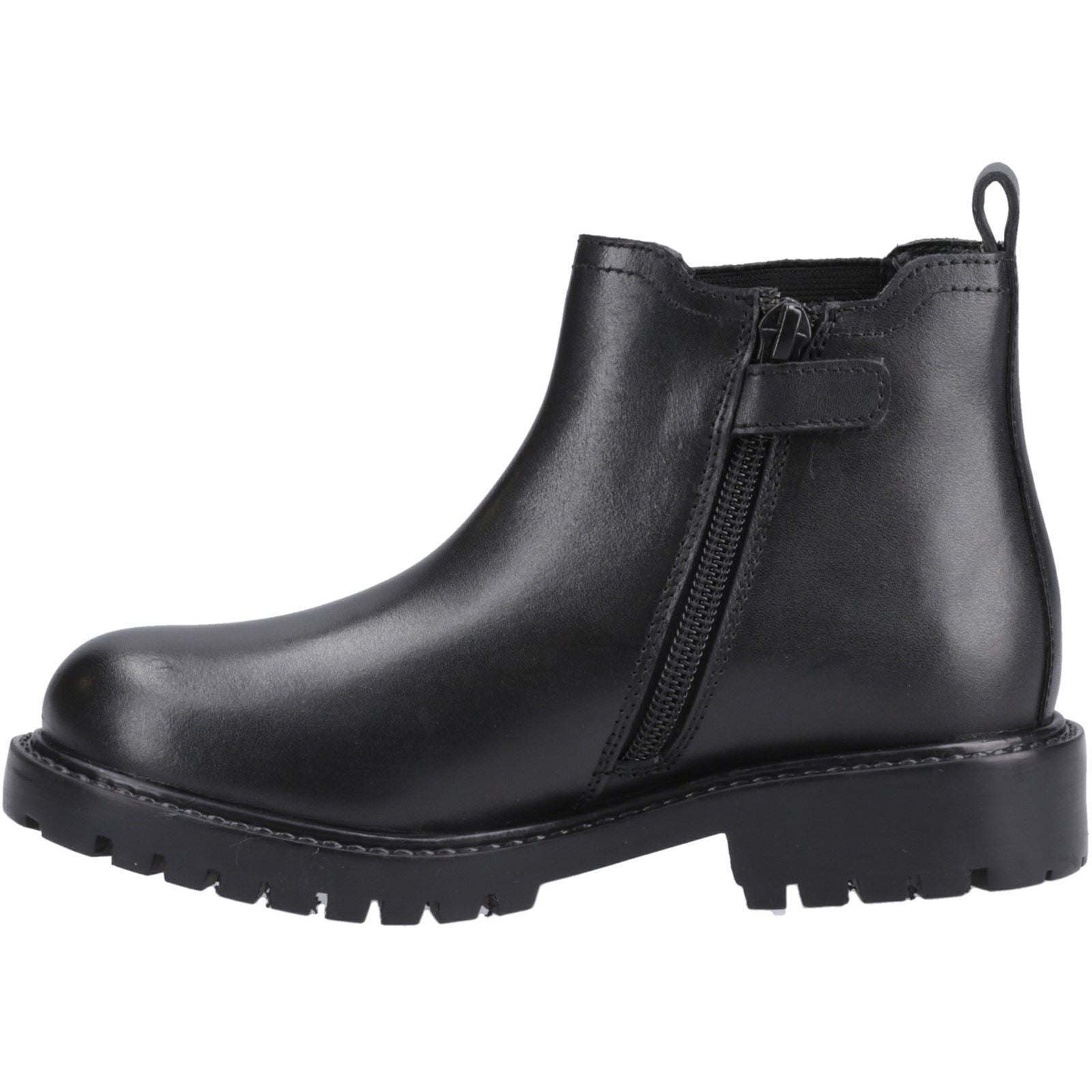 Hush Puppies Ariella Chelsea Leather Junior Black Boots