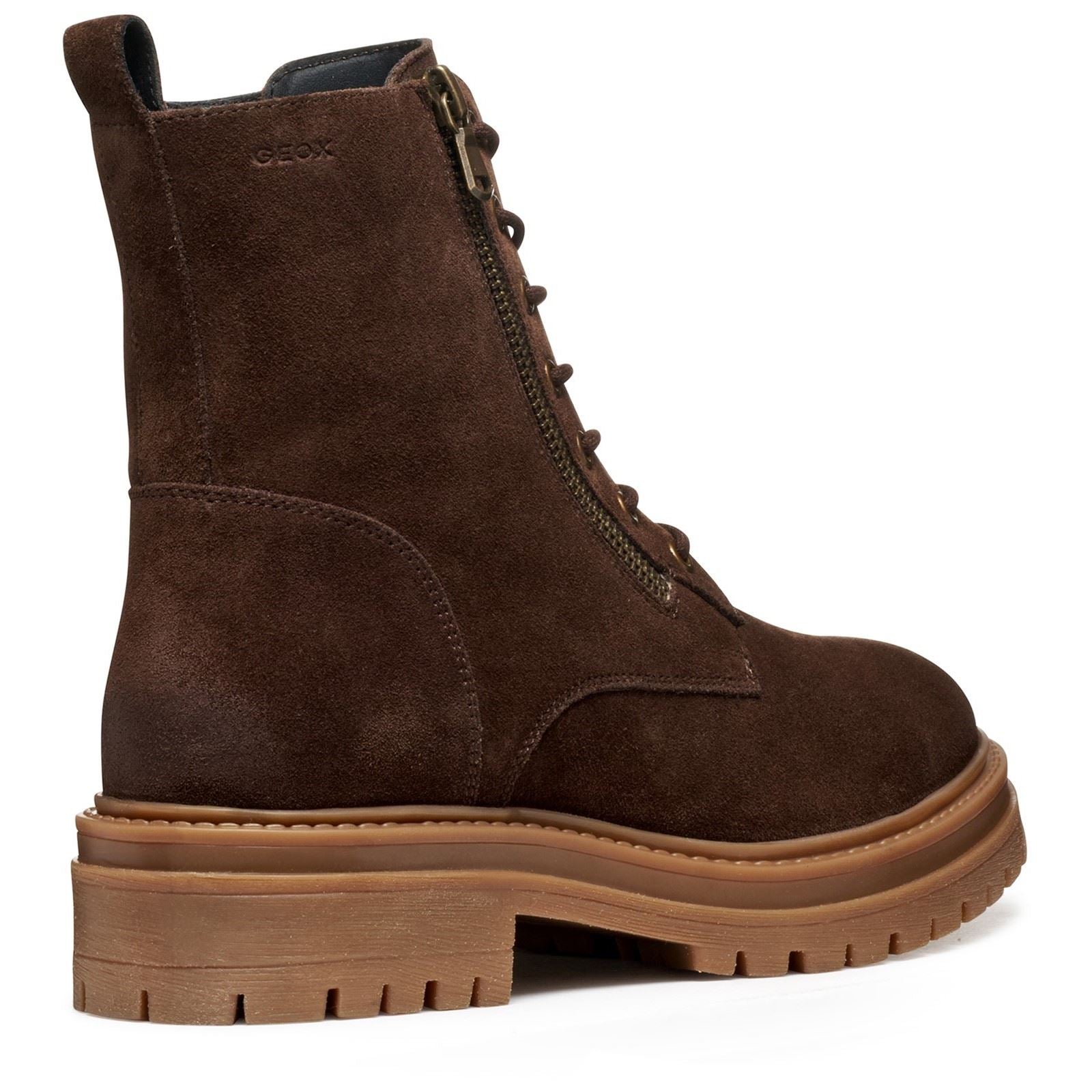 Geox D Iridea F Leather Women's Dark Brown Boots