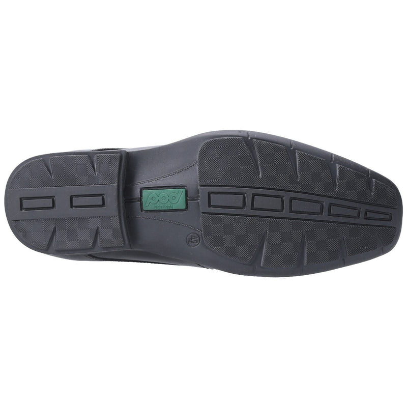 Pod Dundee Leather Youth Black Shoes