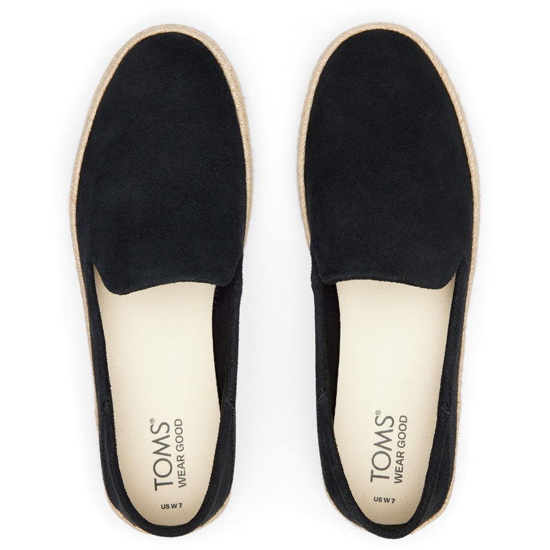 TOMS Carolina 100% Cow Women's Black Espadrilles