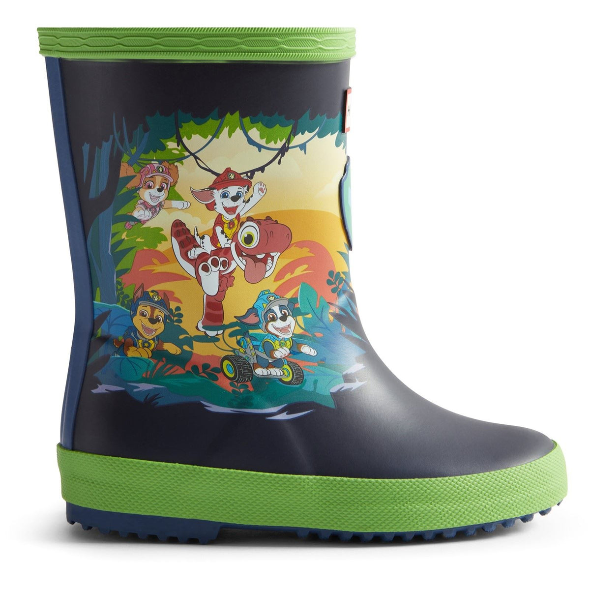 Hunter Paw Patrol Rubber Unisex Kid's Cuttle Blue/Sea Lettuce Wellington Boots