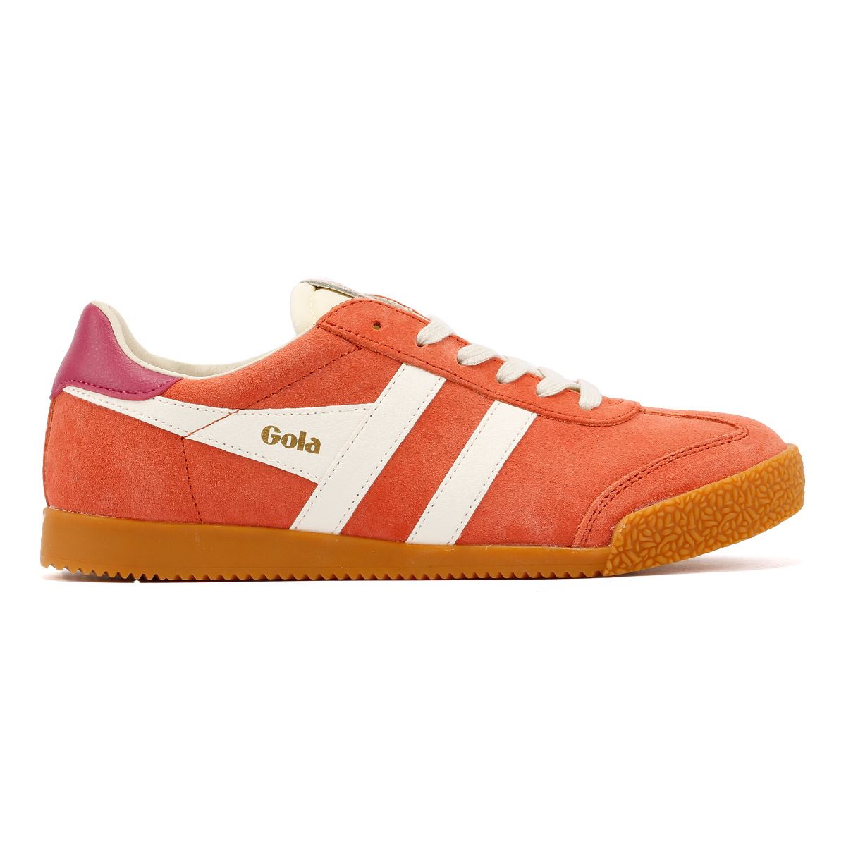 Gola Elan Suede Women's Hot Coral/Off White/ Fuchsia Trainers