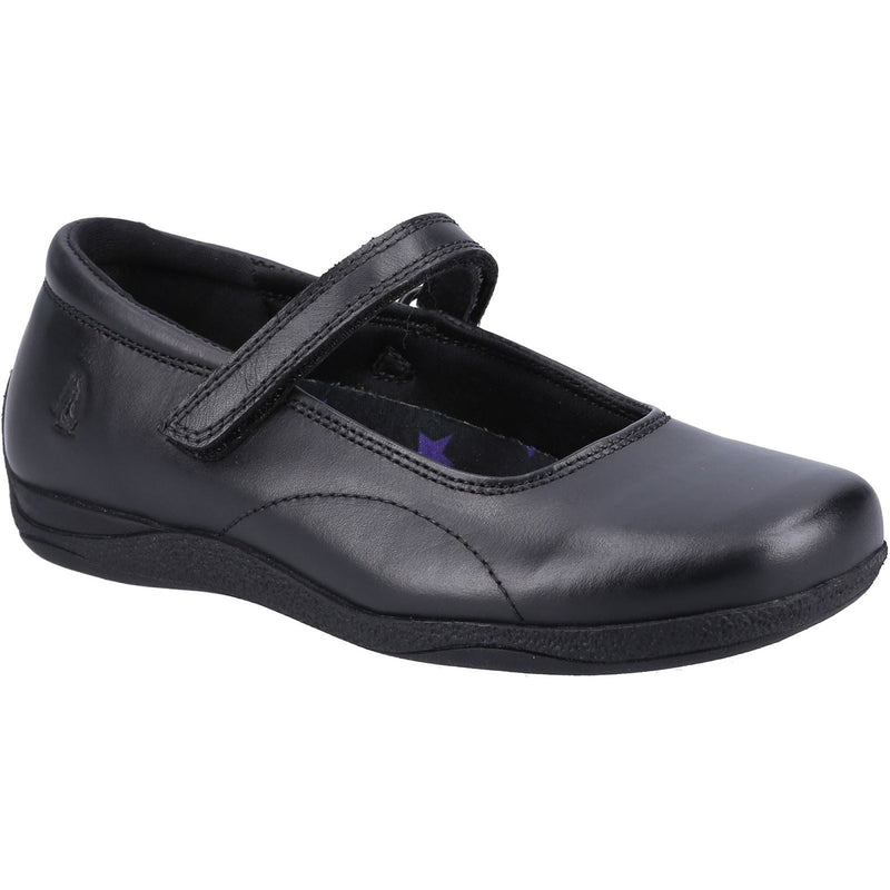 Hush Puppies Aria Leather Junior Black Shoes