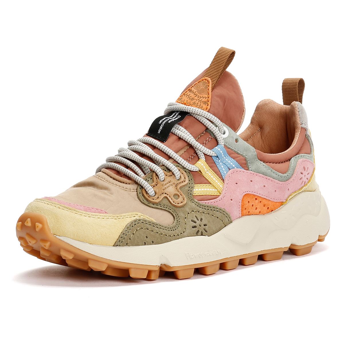 Flower Mountain Yamano 3 Women's Yellow/Pink/Olive Trainers