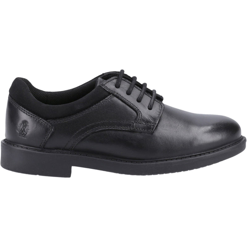 Hush Puppies Tommy Leather Youth Boy's Black Shoes