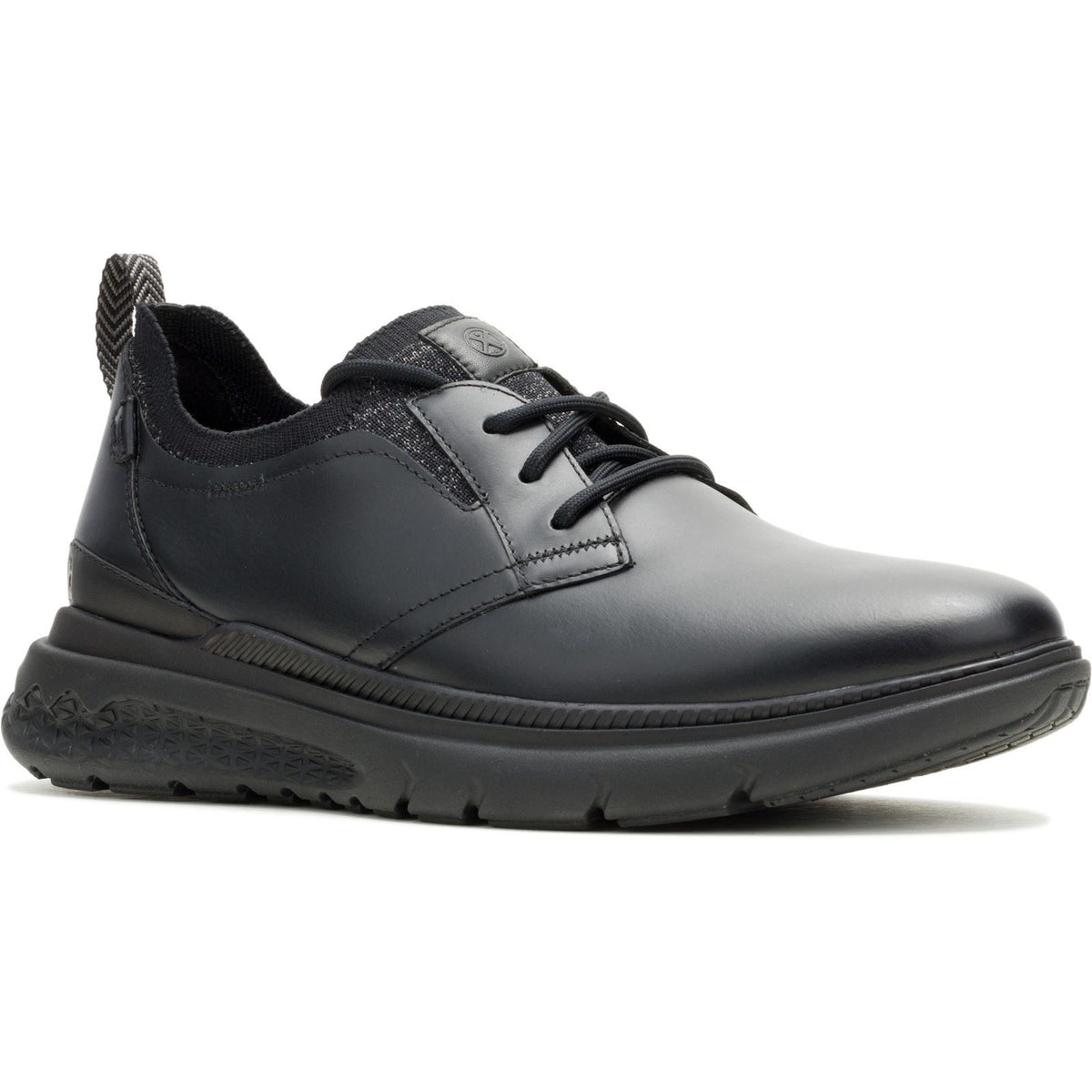 Hush Puppies Excel Leather Men's Black/Black Lace-Up Shoes