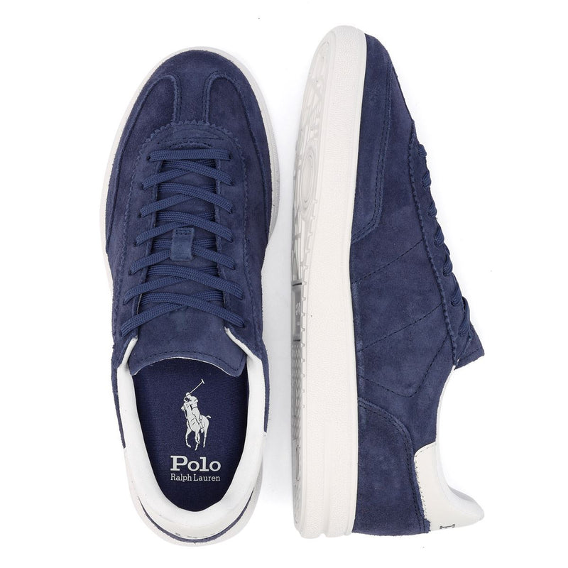 Ralph Lauren Bedford Suede Navy/White Trainers