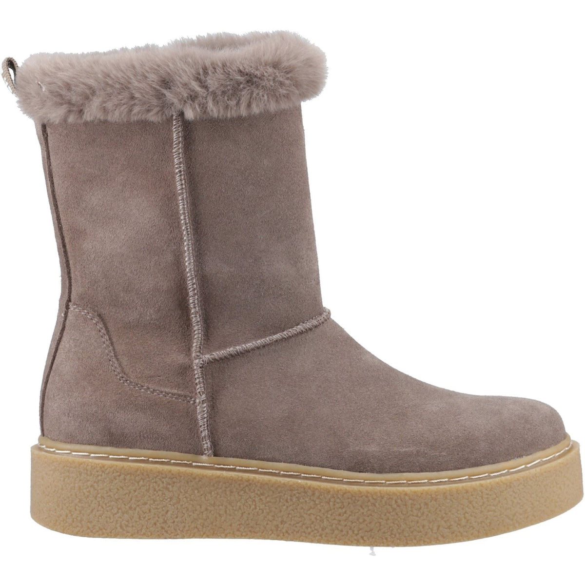 Hush Puppies Becca Mid Suede Women's Taupe Boots