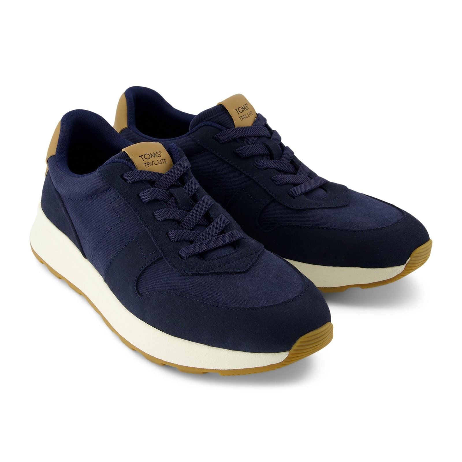 TOMS TRVL LITE Retro Leather Men's Navy Trainers
