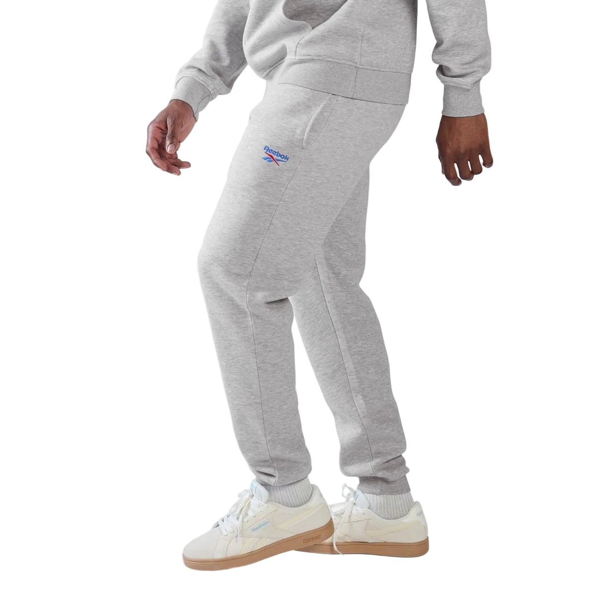 Reebok ID 2-Colour Logo Cuffed Cotton Men's Grey Joggers