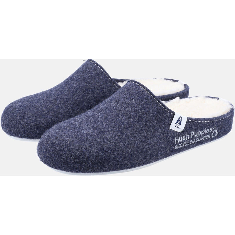 Hush Puppies The Good 90% Recycled RPET Synthetic Women's Navy Slippers