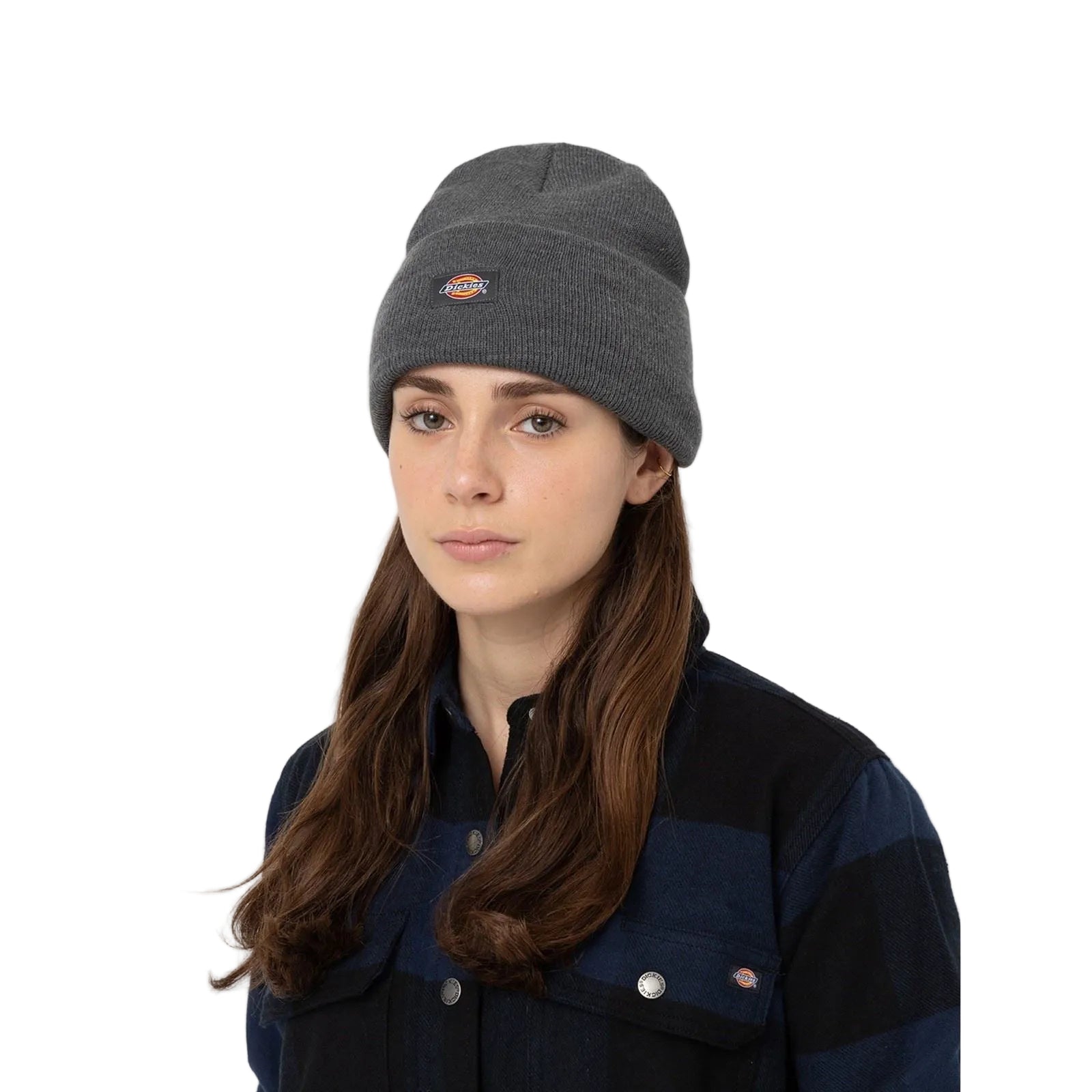 Dickies Acrylic Cuffed Grey Beanie Hat