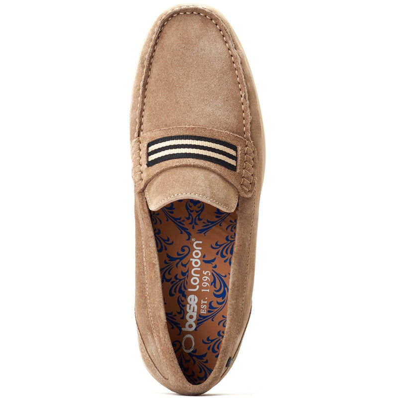 Base London Drum Leather Men's Sand Loafers