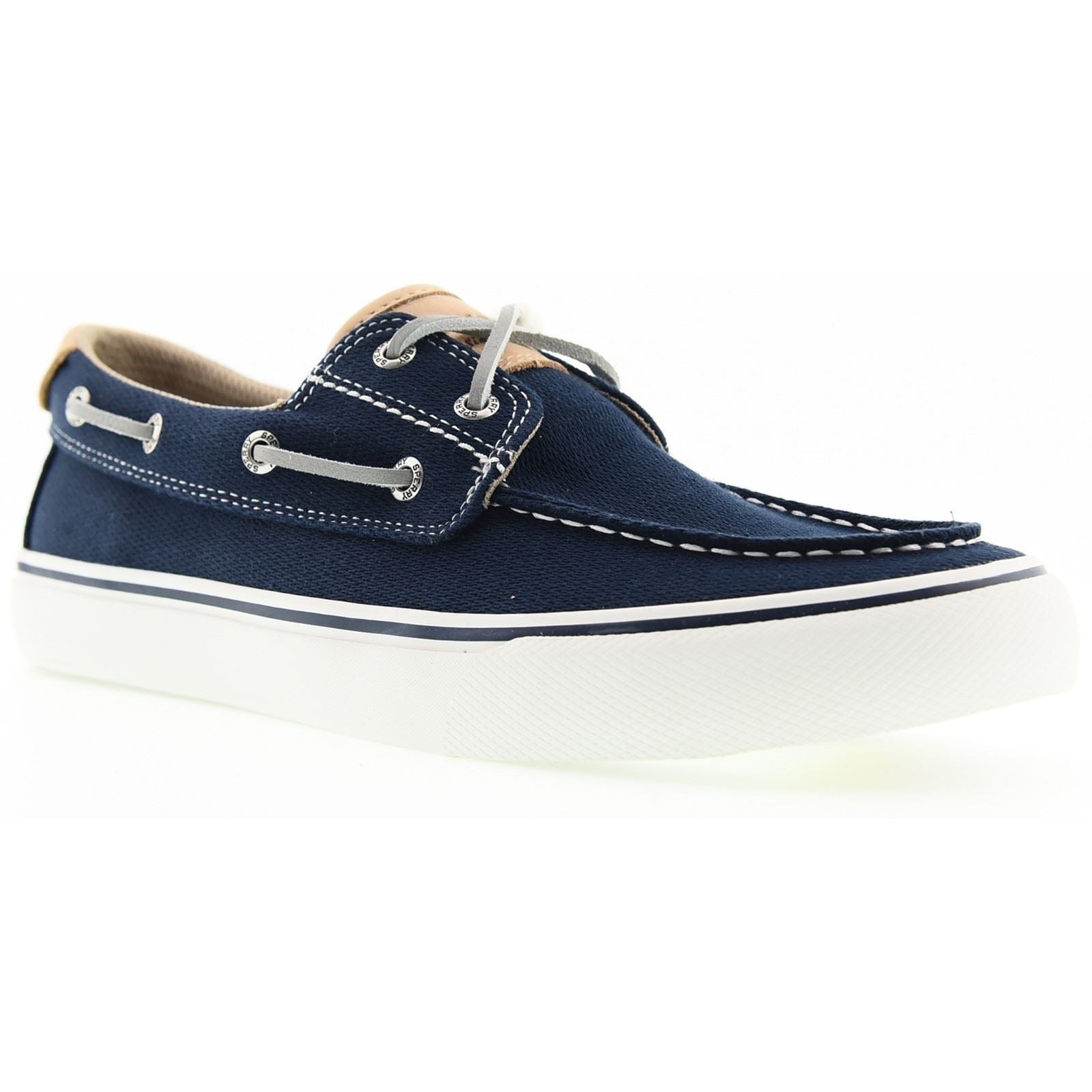 Sperry Helm 2-Eye Textile Men's Navy Boat Shoes