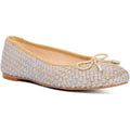 Dune Heights Leather Women's Blue Flats
