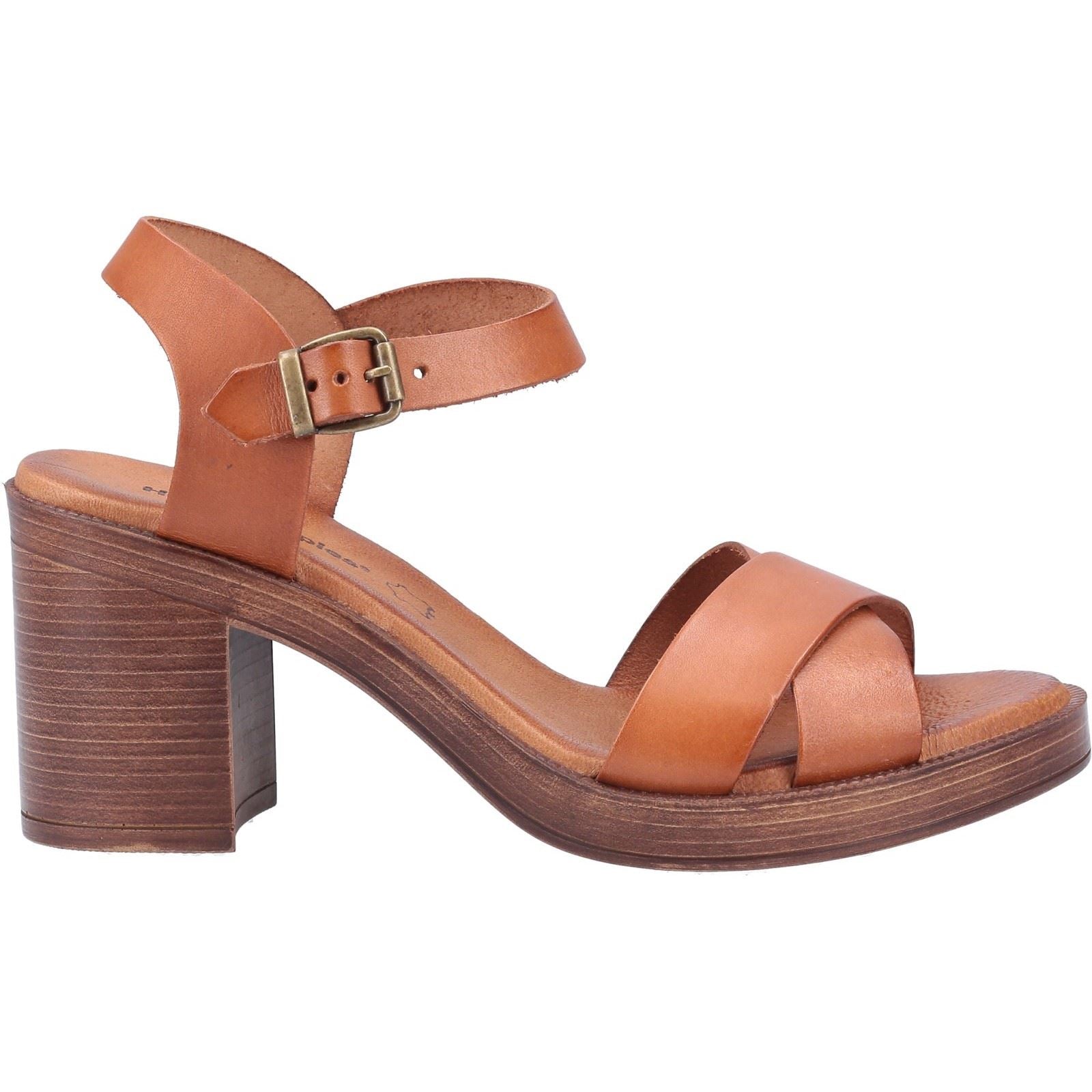 Hush Puppies Georgia Leather Women's Tan Heels