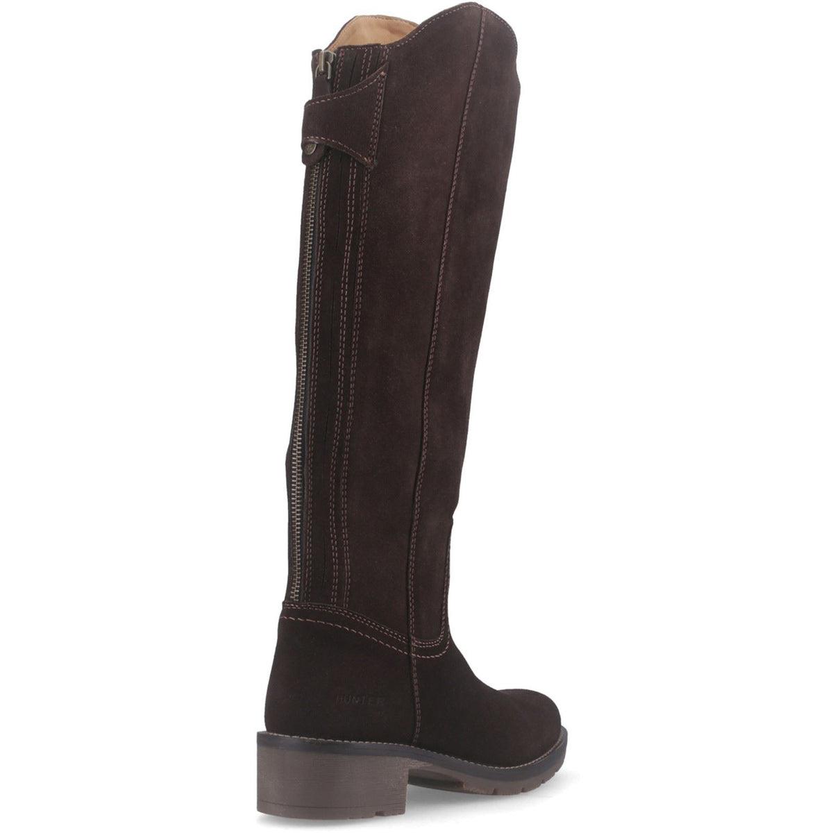 Hunter Katrine Tall WP Suede Women's Chocolate Brown Heeled Knee High Boots