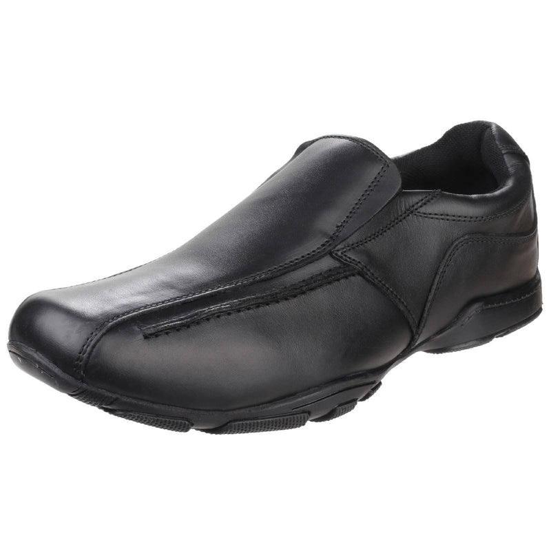 Hush Puppies Bespoke Youth Boy's Black Leather Loafers