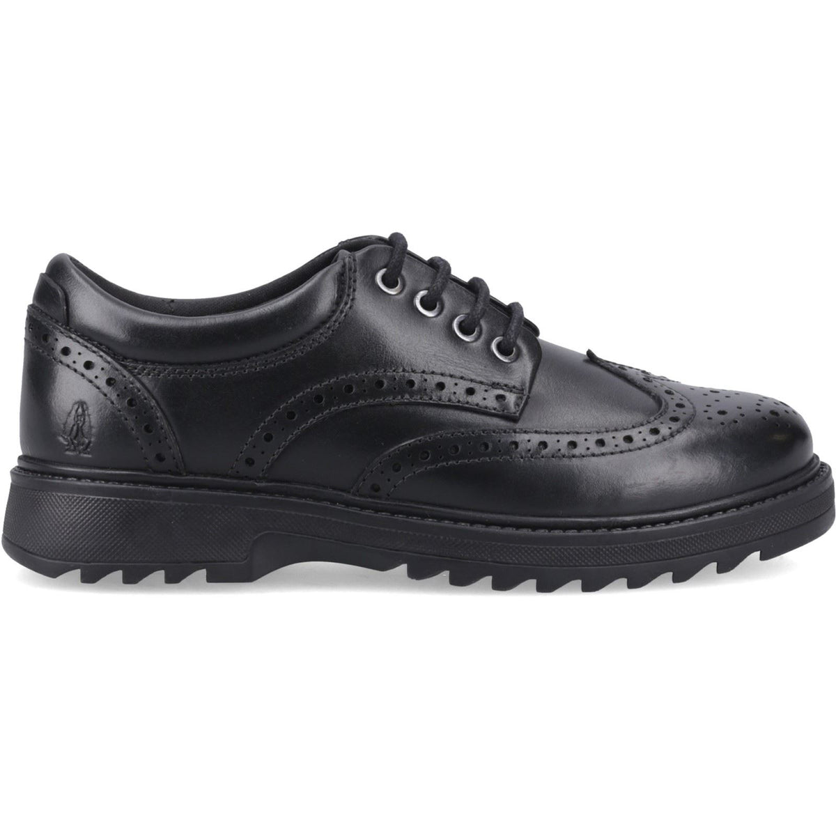 Hush Puppies Romeo Leather Black Brogues