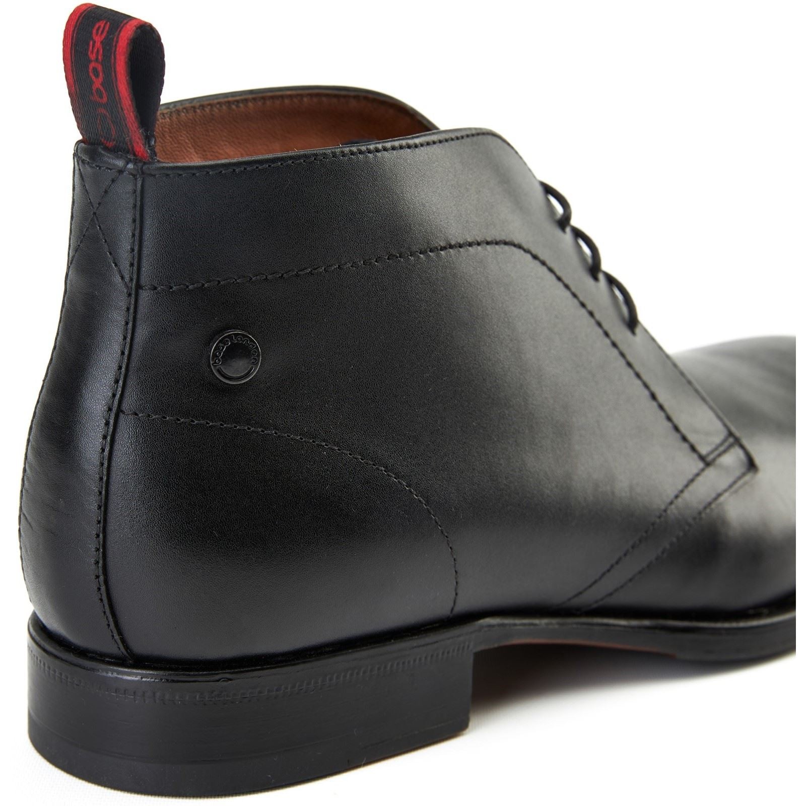 Base London Wallis Leather Men's Black Ankle Boots