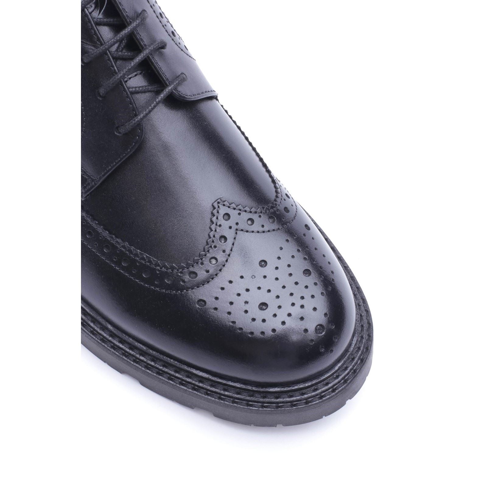 Base London Phase Leather Men's WAXY Black Brogues Shoes