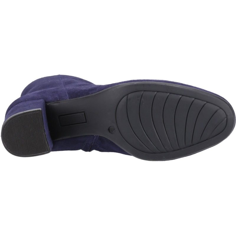 Hush Puppies Octavia Suede Women's Navy Heeled Ankle Boots