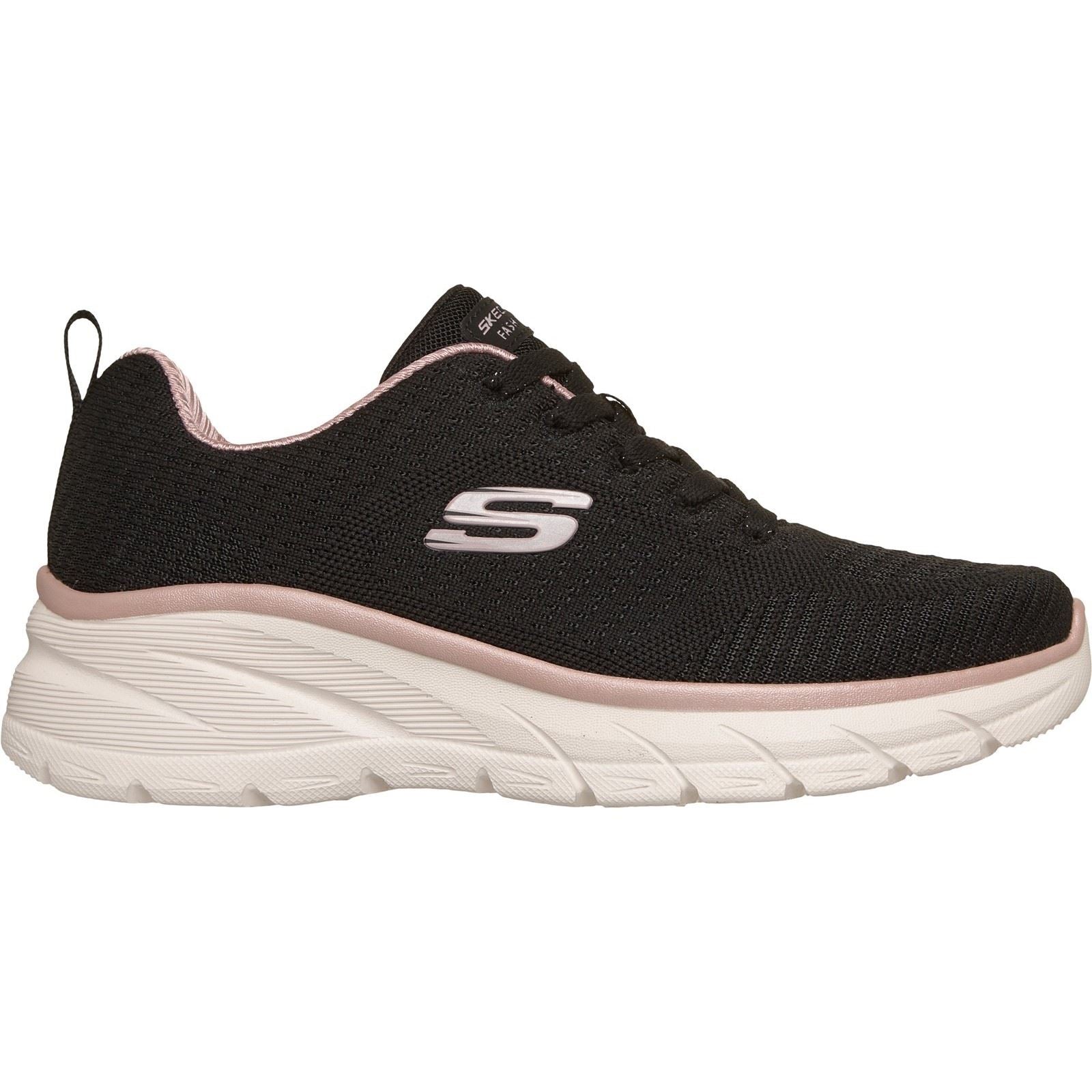 Skechers Fashion Fit 2.0 Polyester Women's Black /Rose Gold Trainers