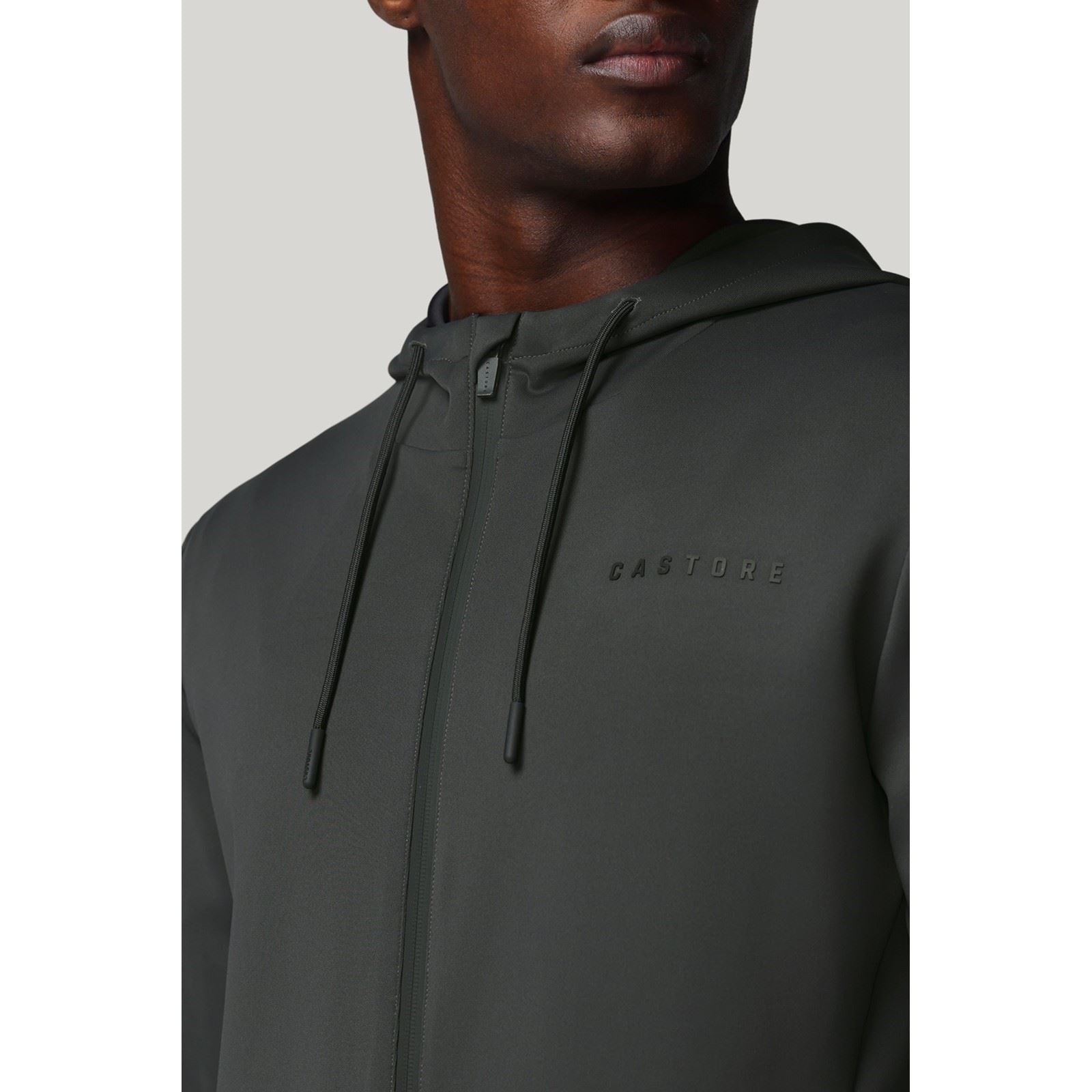 Castore Flex Full Zip Men's Grey Hooded Sweatshirt