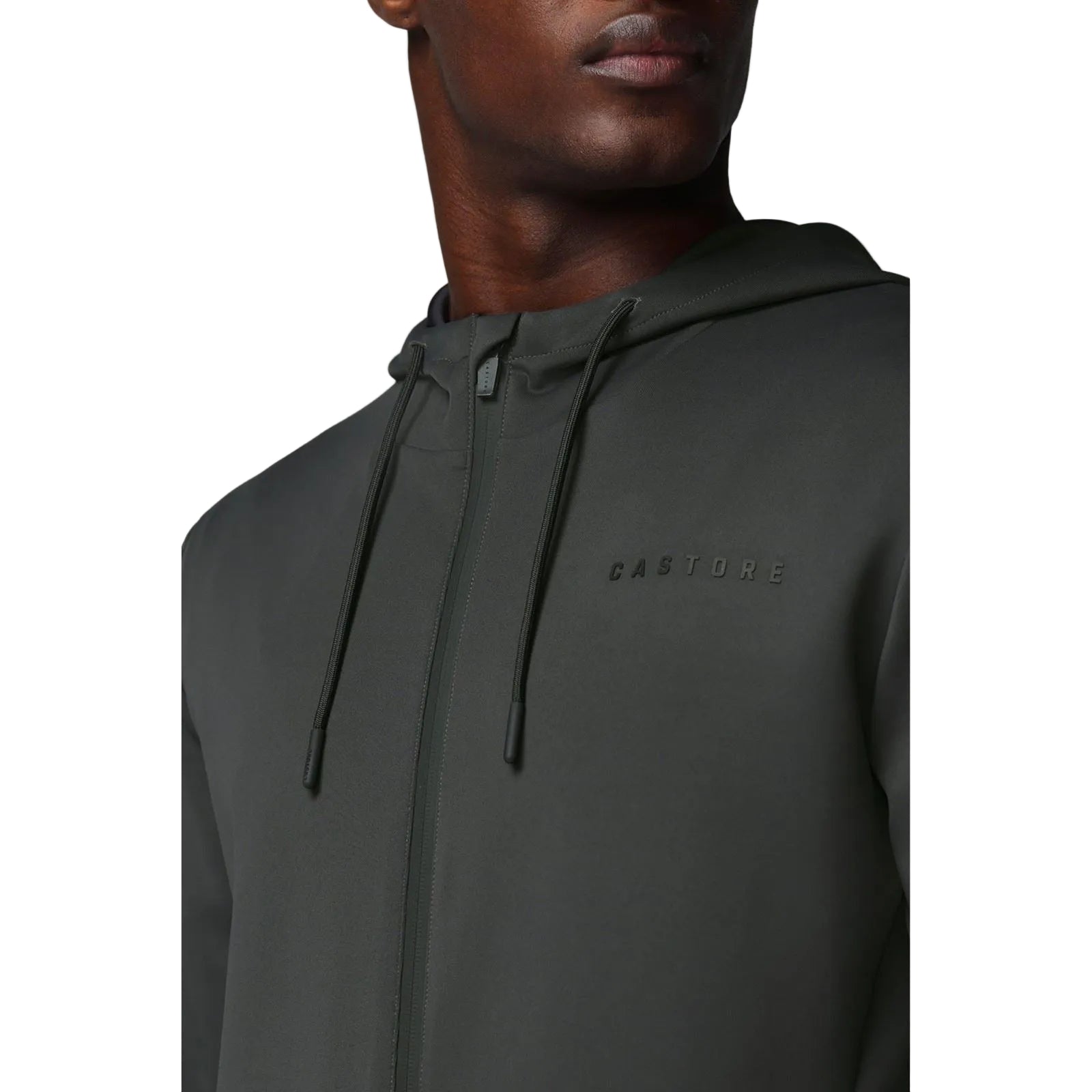 Castore Flex Full Zip Men's Grey Hooded Sweatshirt