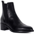 Dune Pouring Leather Women's Black Boots
