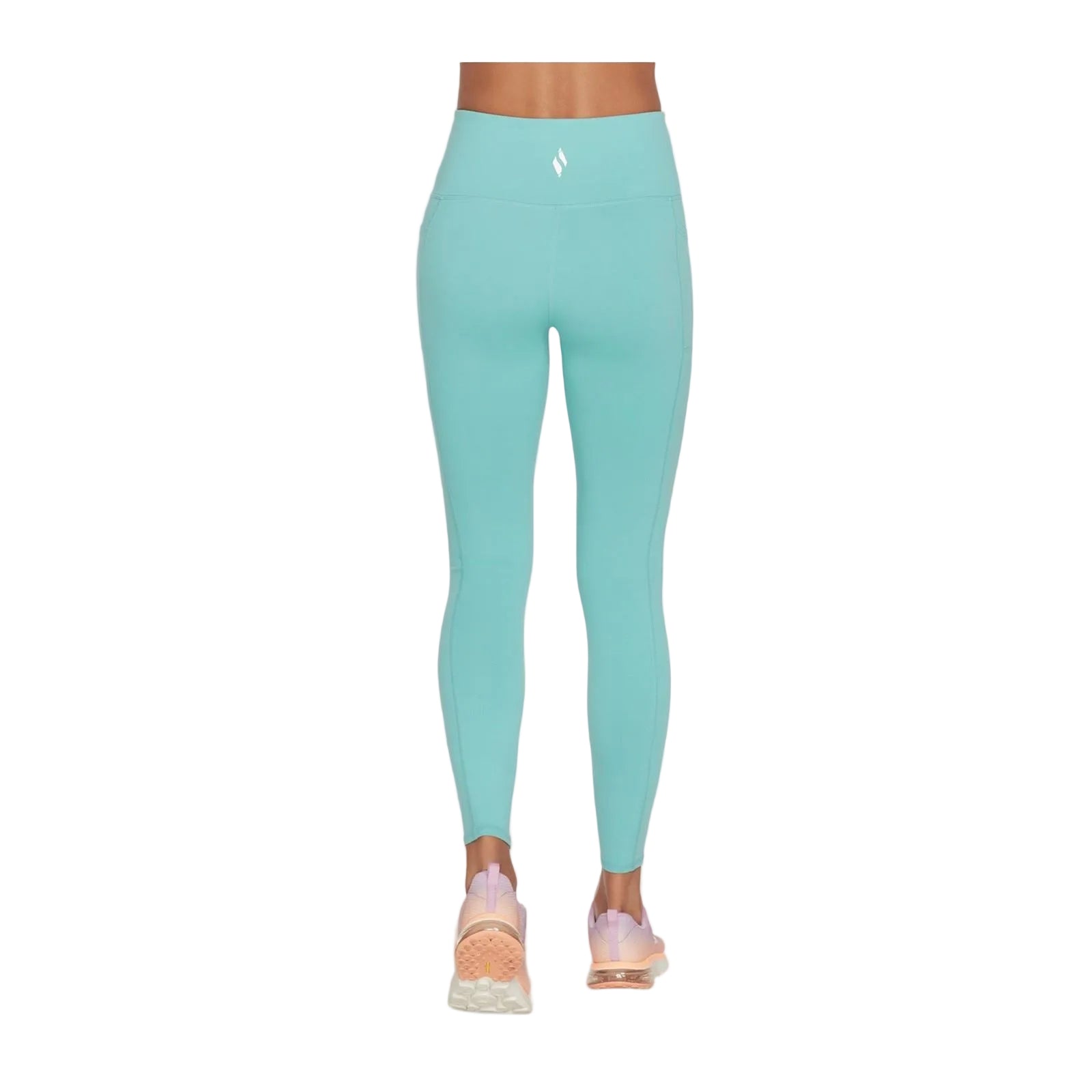 Skechers Performance GOWALK Wear High Waisted Nylon Women's Light Turquoise Sports Leggings