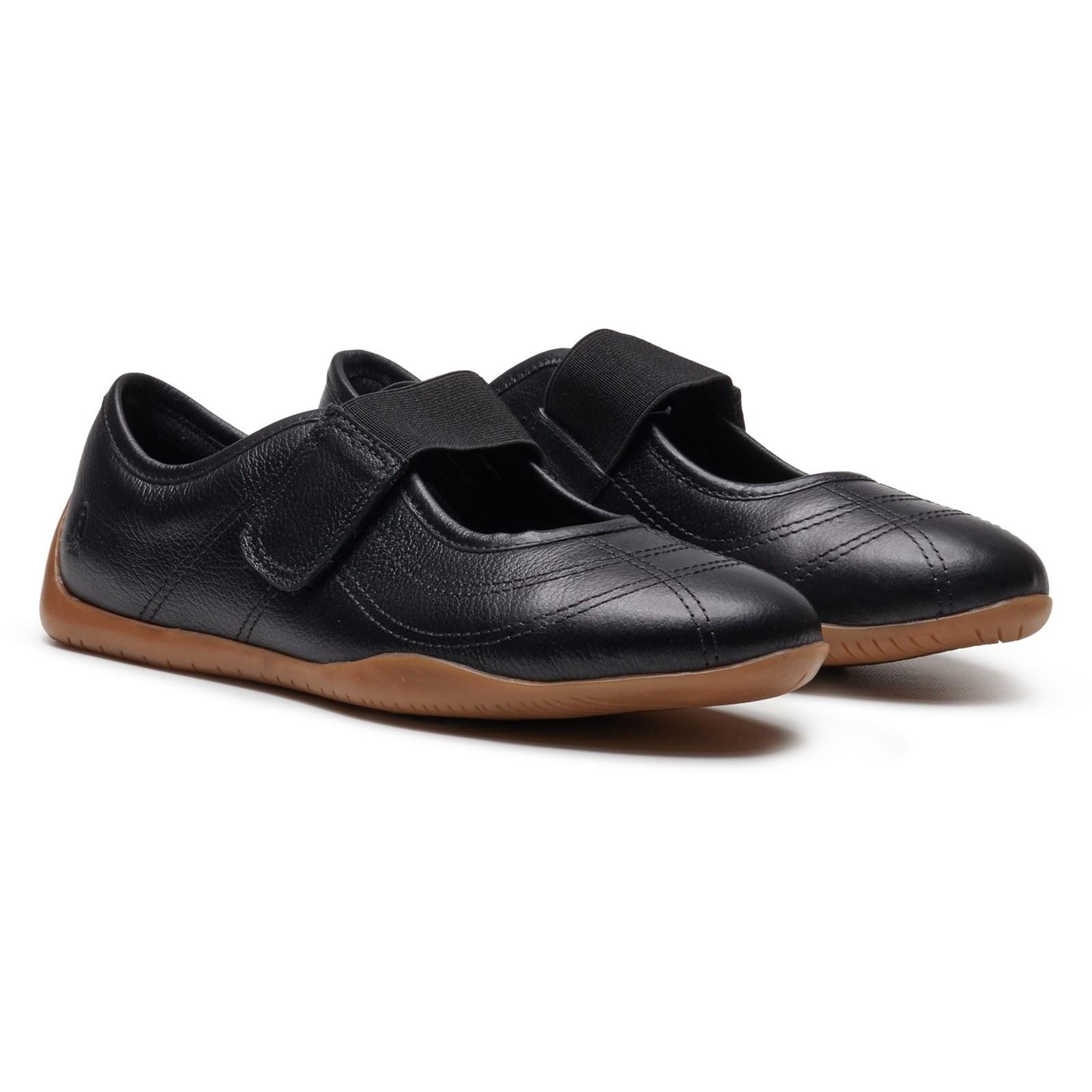 Hush Puppies Juno Sneakerina Leather Women's BLACK Flats