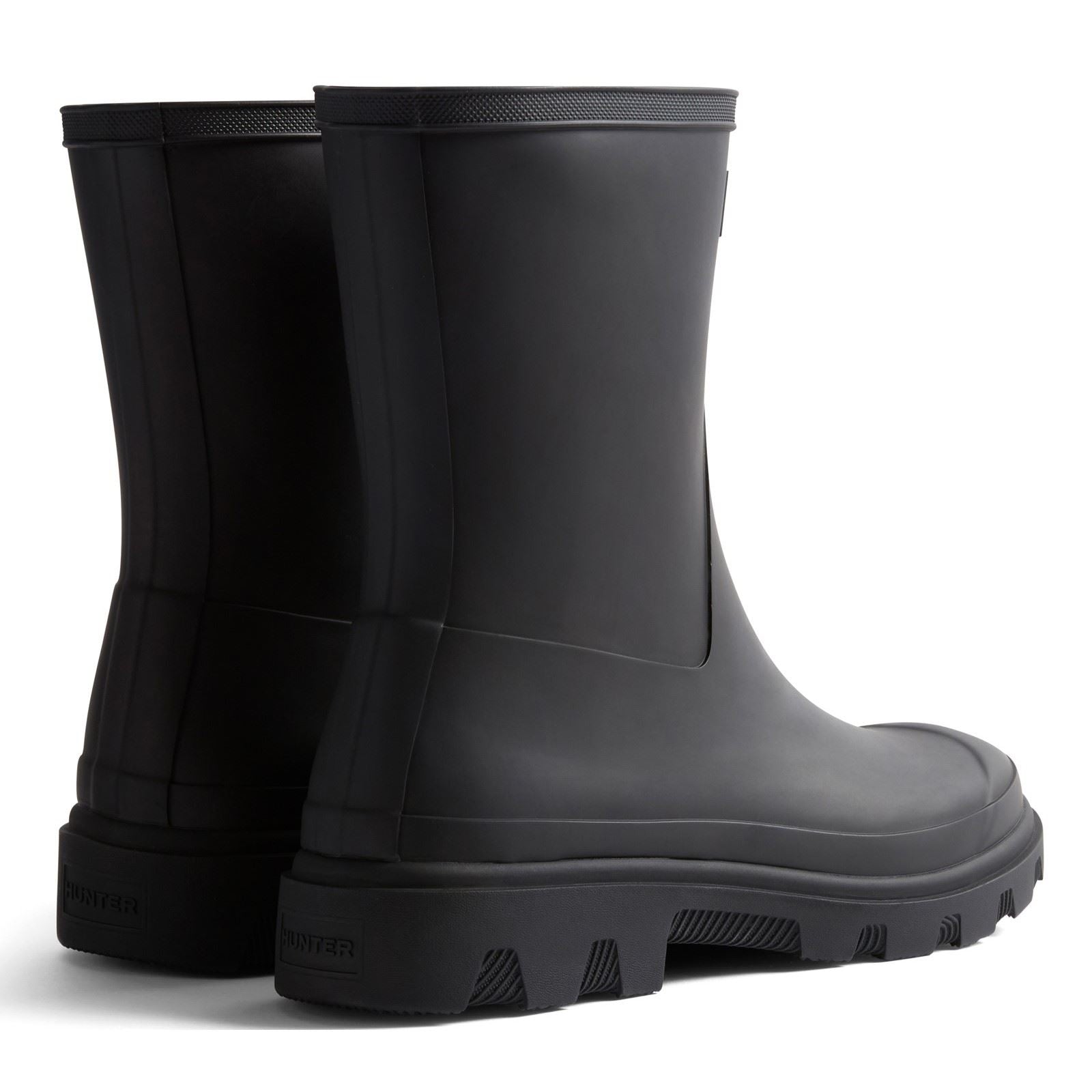 Hunter Downpour Short Boot Rubber Men's Black Wellington Boots