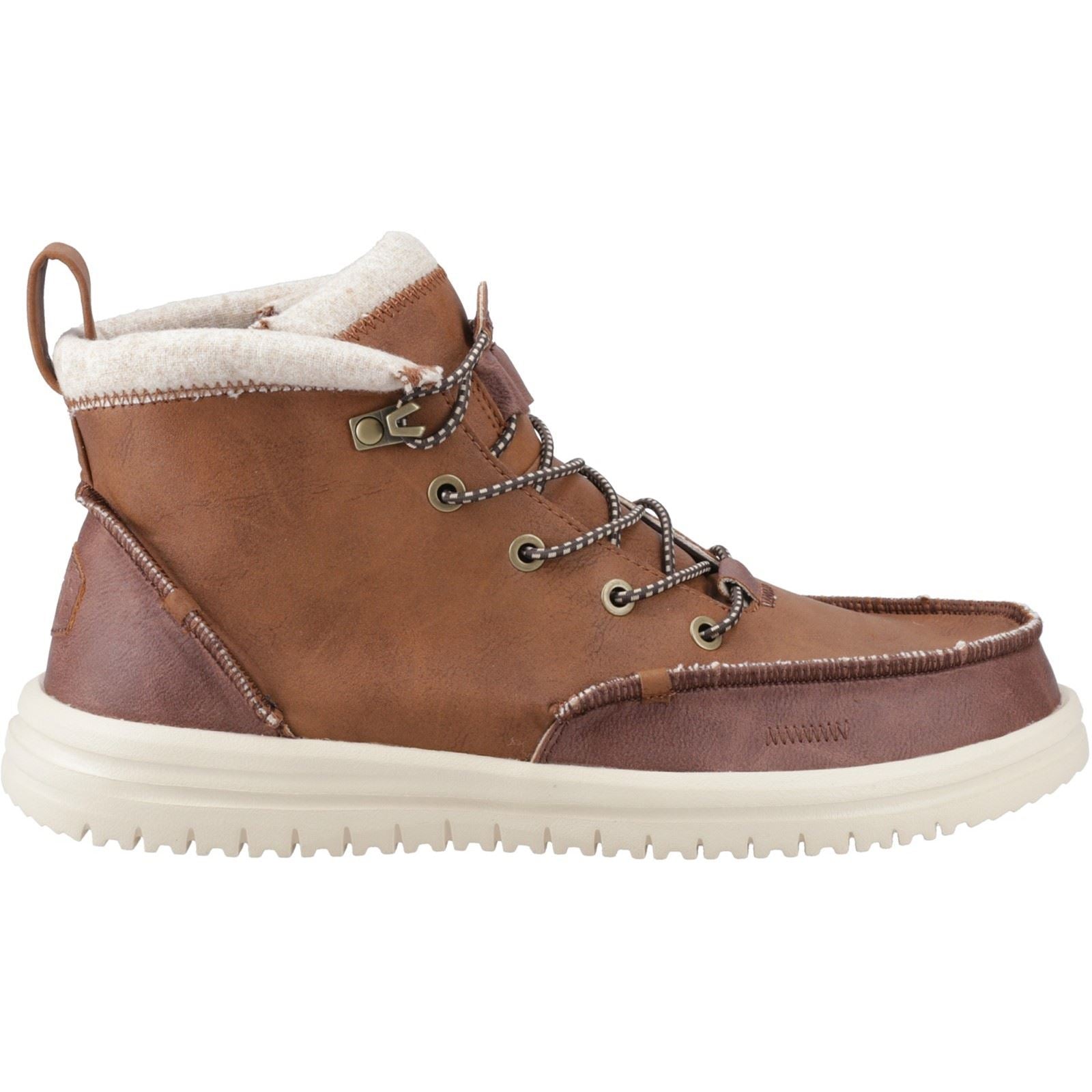 HEYDUDE Bradley Tumbled Classic Synthetic Men's Cognac/Multi Ankle Boots