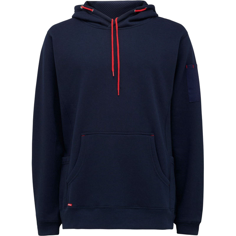Hard Yakka Brushed Fleece Synthetic Men's Blue Hooded Sweatshirt