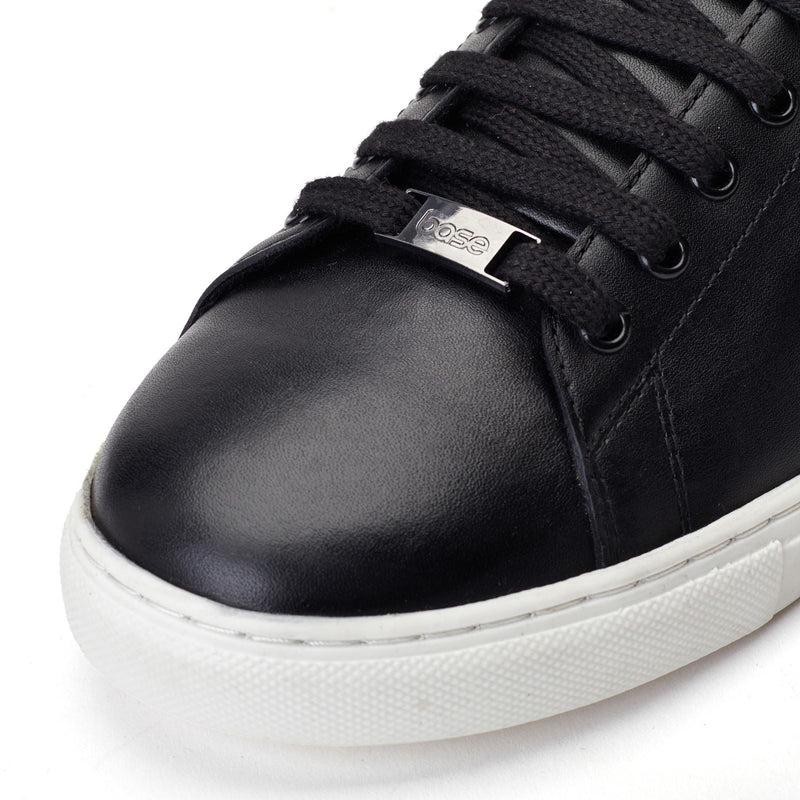 Base London Tucker Leather Men's Black Trainers