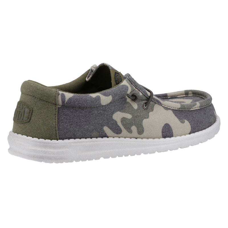 HEYDUDE Wally Washed Camo Synthetic Men's Camo Boat Shoes