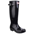 Hunter Womens Black Gloss Original Tall Wellington Boots