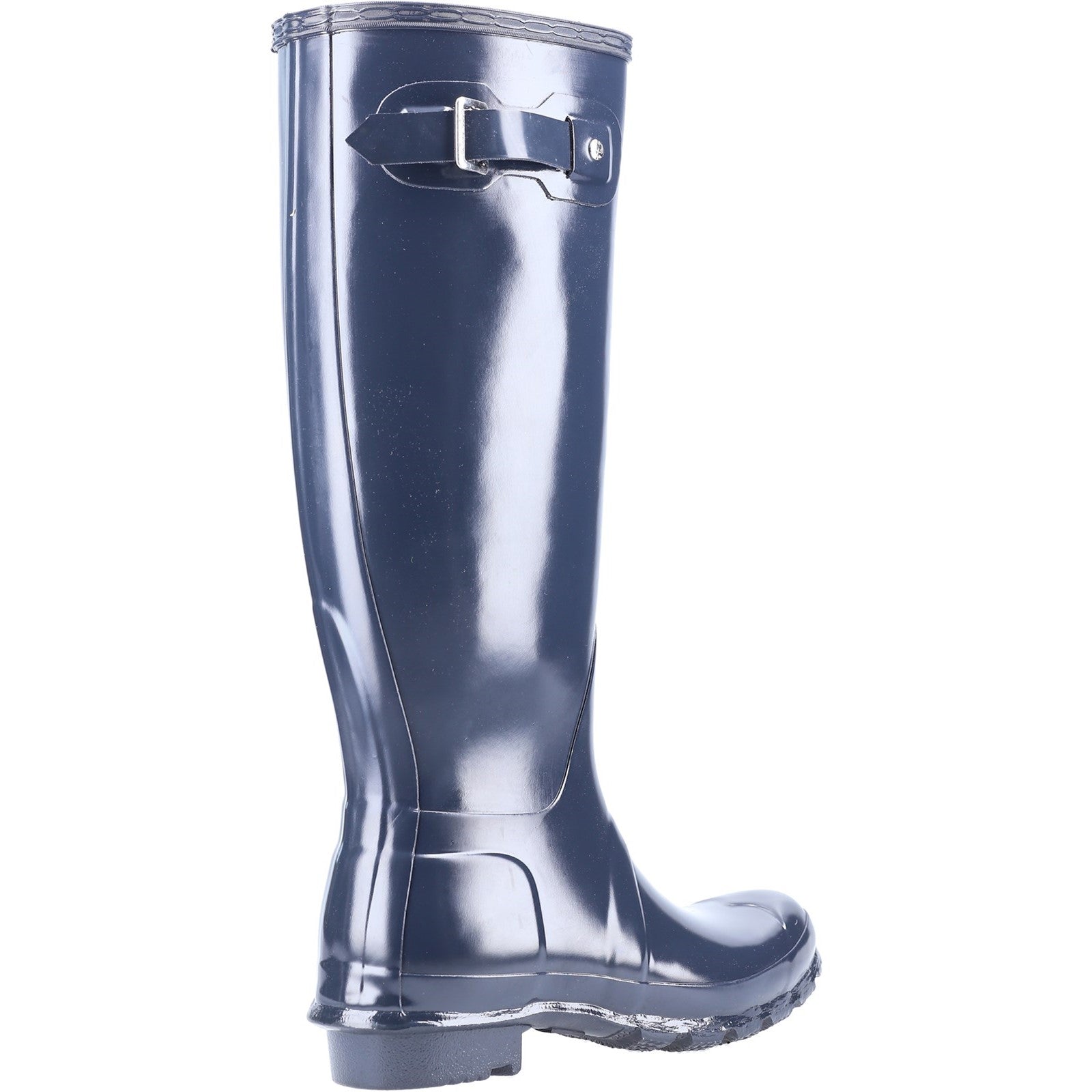 Hunter Womens Navy Gloss Original Tall Wellington Boots