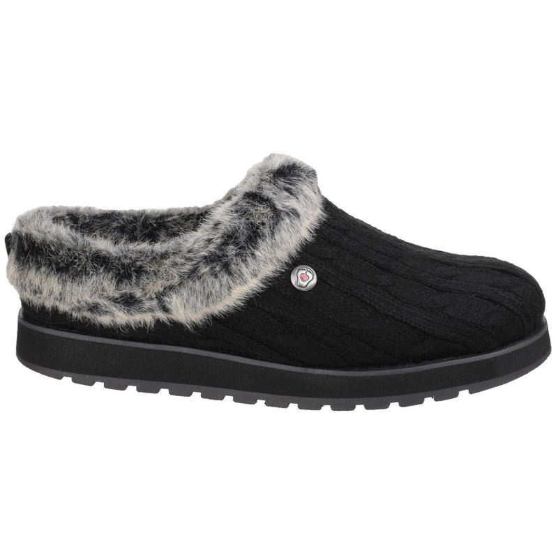 Skechers Womens Keepsakes Ice Angel 31204-BLK Black Slip On Shoes