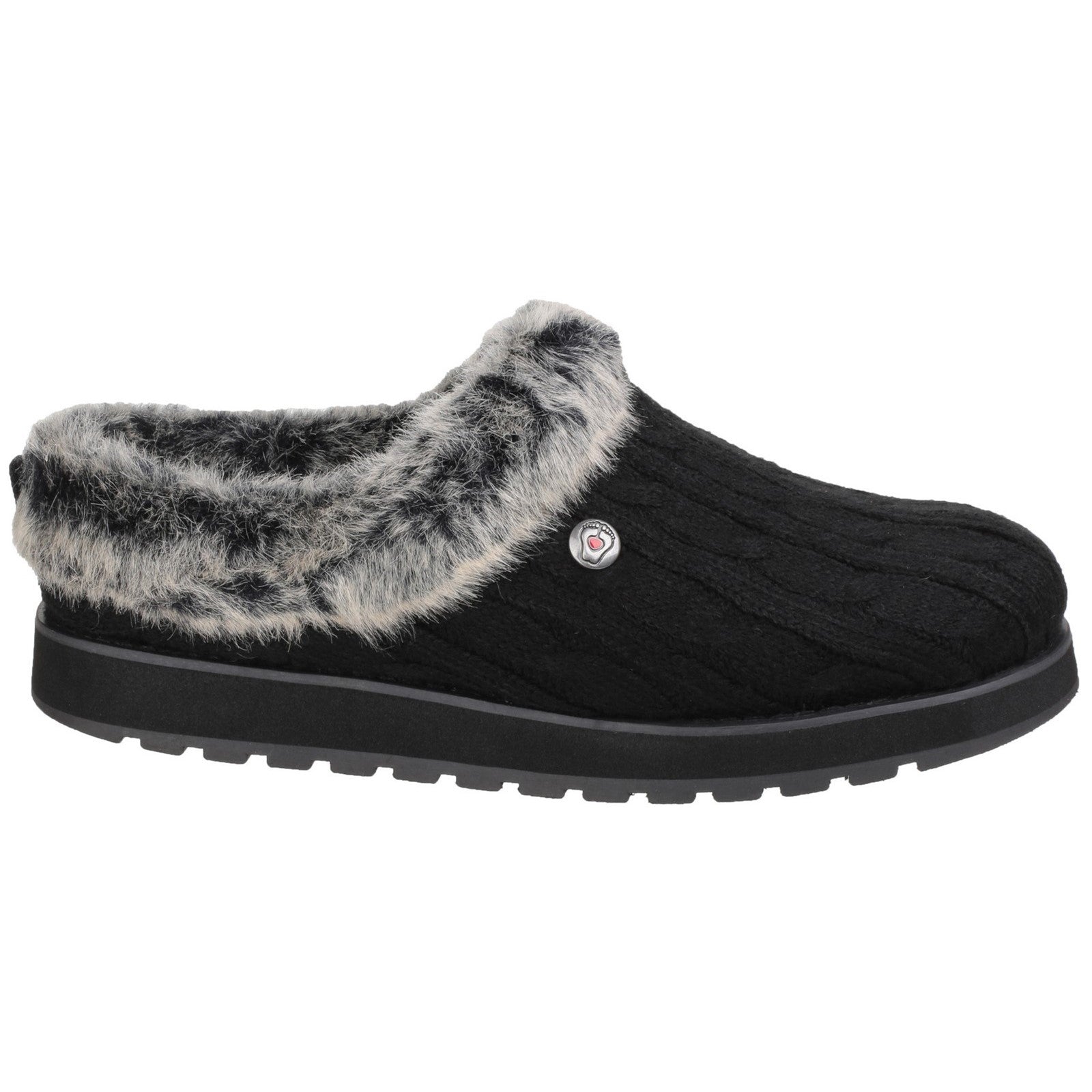 Skechers Womens Keepsakes Ice Angel 31204-BLK Black Slip On Shoes