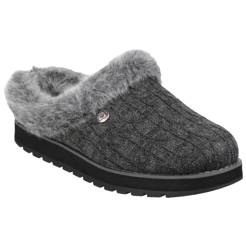 Skechers Womens Keepsakes Ice Angel 31204-CCL Charcoal Slip On Shoes