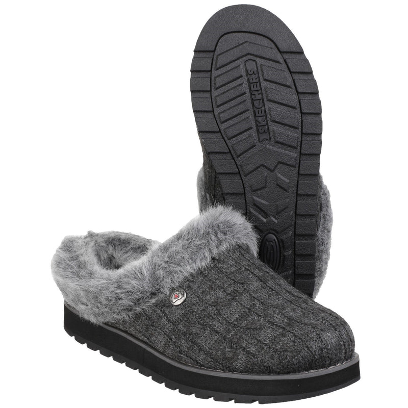 Skechers Womens Keepsakes Ice Angel 31204-CCL Charcoal Slip On Shoes