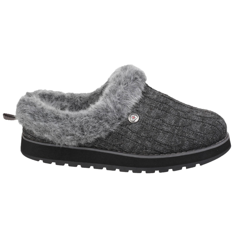 Skechers Womens Keepsakes Ice Angel 31204-CCL Charcoal Slip On Shoes