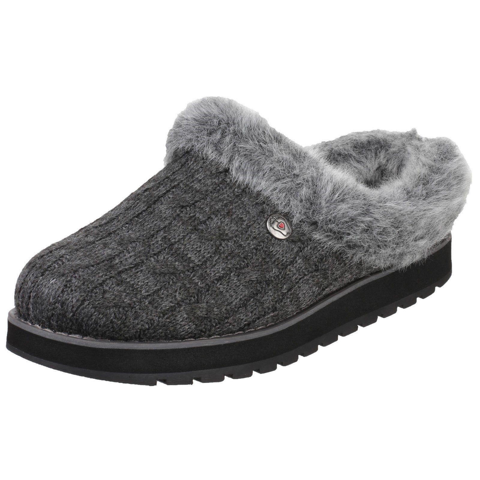 Skechers Womens Keepsakes Ice Angel 31204-CCL Charcoal Slip On Shoes