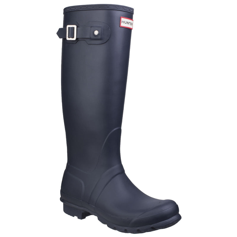 Hunter Womens Matt Navy Original Tall Wellington Boots