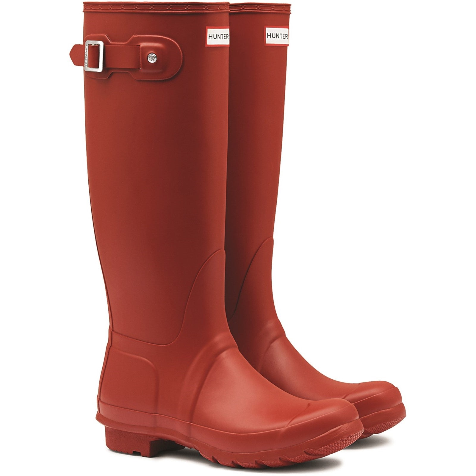 Hunter Womens Red Matt Original Tall Wellington Boots
