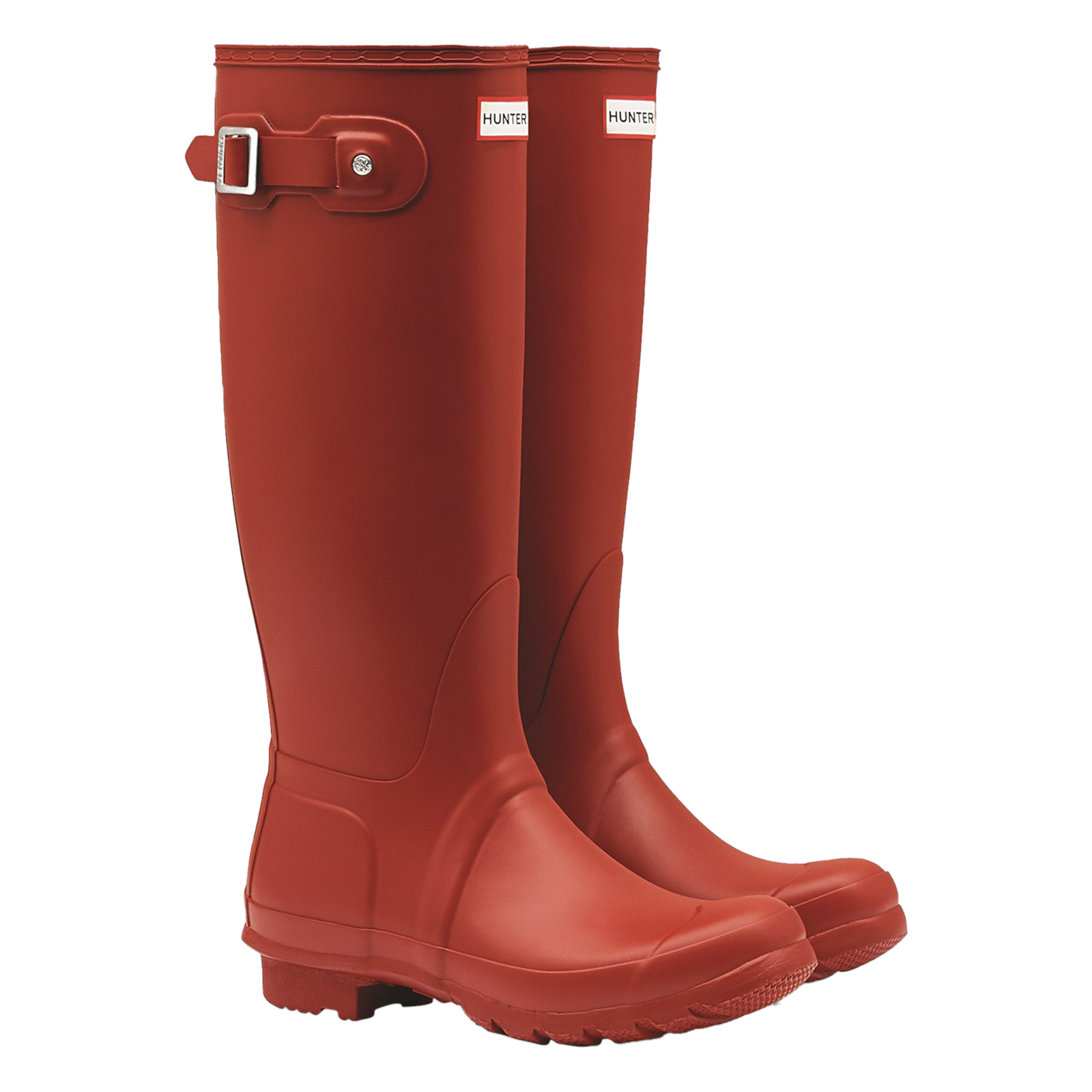 Hunter Womens Red Matt Original Tall Wellington Boots